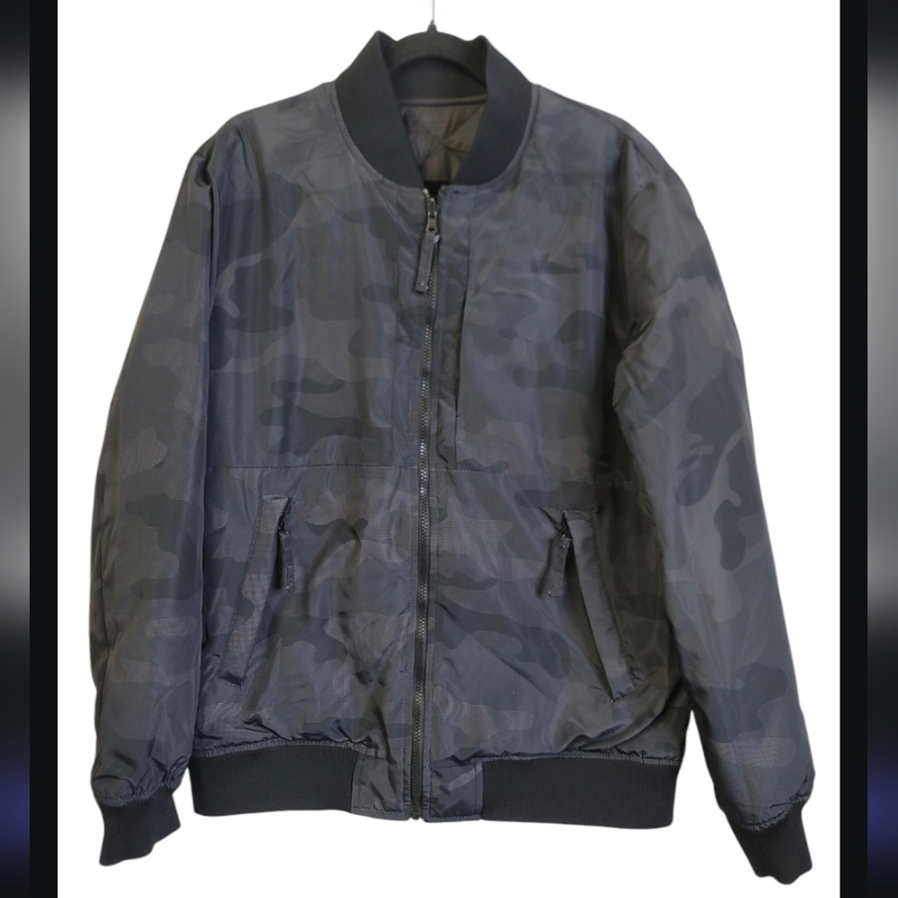 Saks Fifth Avenue Down Men's Camouflage Bomber Jacket